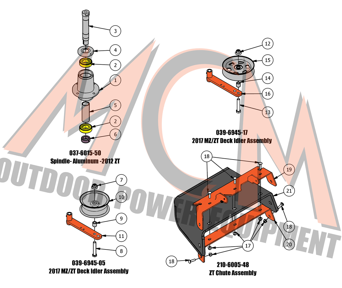 thumbnail image 2 of Split Idler Pulley For Bad Boy, Snapper, Ferris, Simplicity Mowers – Replaces 033-8050-00, 039-6945-19 2 of 5
